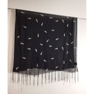 Aremar Black Seahorse Scarf Sarong
